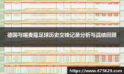 德国与喀麦隆足球历史交锋记录分析与战绩回顾